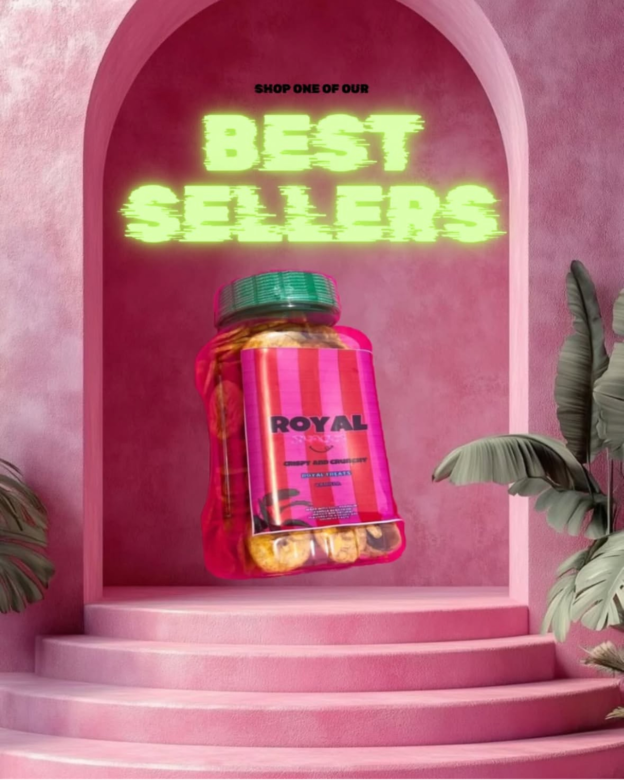 ROYAL SNACK$ CHIPS JAR