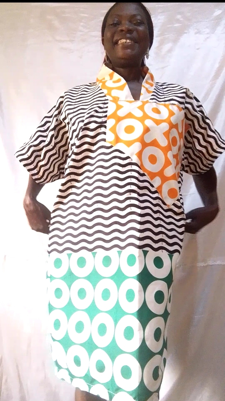 Danshiki high collar short dress